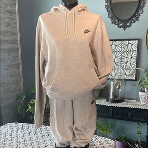 Nike Light Brown Hoodie and Joggers Set